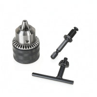 Drill Chuck with Hex Shank Knurled Drill Chuck Adapter Tool Metal Heavy Duty for Diyers, Home Improvement, Workshops