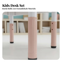 Adjustable Height Study Table and Chair Set Easy to Clean Height Adjustable Young Child Table Set Child Design children's Study Desk and Chair