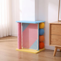 L Shaped Couch Feline Corner Scratching Pillar Vertical Couch Feline Corner Scratcher Space-Saving for Cats, Kittens, Living Room, Apartment