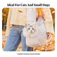 Secure Head out Cat Carrier Lightweight Warm Pet Carrying Bag Storage Pocket for Women, Vet Visits, Daily Walks, Shopping