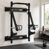 Foldable Squat Rack with Pull-Up Bar, Wall-Mounted Dumbbell Rack for Home, 1000 kg Load Capacity, Space-Saving & Height-Adjustable