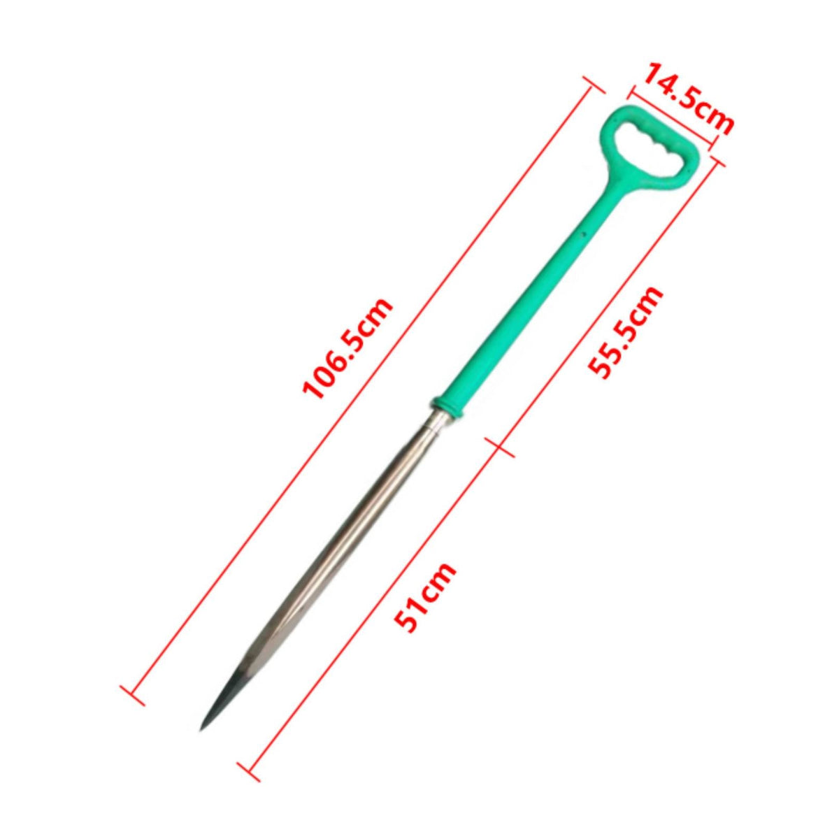 Long Handle Triangular Head Ice Ice Pick Blade Ice Ice Pick Weighted Design Driveway De-Icing Tool Comfortable Grip for Anglers, Winter