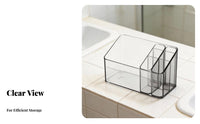 Clear Cosmetic Divider Tray Easy to Clean Divided Storage Tray flexible Design