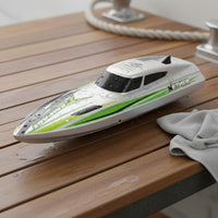 RC Speed Boat Ready to Run Remote Control Speed Boat Self-Righting Remote Control Speedboat for Lake, Pool