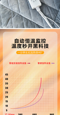 加热坐垫办公室座椅垫冬季取暖发热椅子垫久坐靠背一体电热坐垫