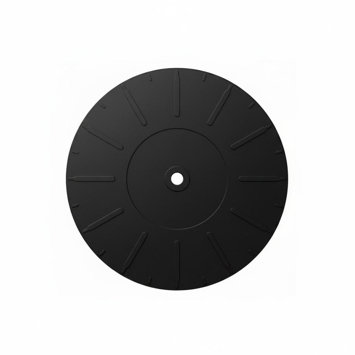 Turntable Mat with Radial Grooves 7-Inch Silicone Turntable Low-Height Mat for Records Players