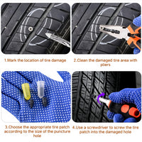 汽车电动车真空胎补胎胶钉快速修补轮胎工具套装Tire Repair Rubb