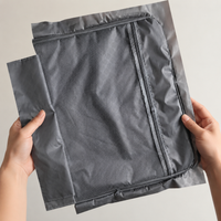 210D Oxford Luggage Lining Fabric, Polyester Bag Making Fabric, Robust Backpack Interior Material, Grey/Black