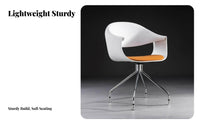 Molded Shell Rolling Chair Ergonomic Swivel Seat Easy Assembly for Designers