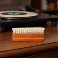 Vinyl Cleaning Brush with Wooden Handle Dust-Removing for Turntable Owners
