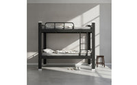 Metal Bunk Bed Space-Saving Steel Bunk Bed Sturdy Furniture for Students, Dorm Rooms, Student Accommodations, Compact Bedrooms