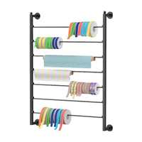 Ribbon Storage Rack for Flower Shops, Bouquet, Fresh Flower Packaging, Colored Paper Shelf, Wall-Mounted Satin Ribbon Display Rack