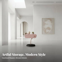 Sculptural Pedestal Table Minimalist design Nightstand Artistic Design for Office
