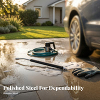 Hard to Reach Areas 15-Degree Bent Extension Rod Stainless Steel Pressure Washer Curved Rod for Car Washing