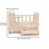 Wooden pet bed for small pets