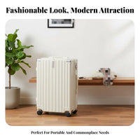 20 Inch Carry-on Luggage Sturdy Wheeled Trolley Case Combination Lock for Women