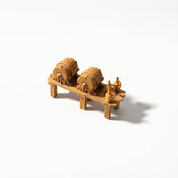 1/64 Scale Miniature Table with Food Detailed Miniature Table Wooden Tabletop Scene Prop Decorative for Hobbyists