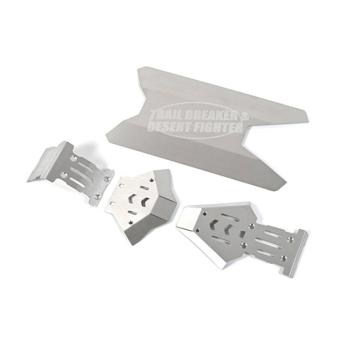 Chassis Skid Plate Guard Brushed Metal Chassis Guard Heavy Duty Skid Plate for Hobbyists, Builders, Rough-Terrain, Trail Riding