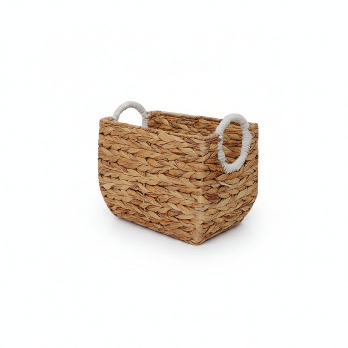 Straw Storage Basket Eco-Friendly Woven Storage Basket with Handles Artisanal