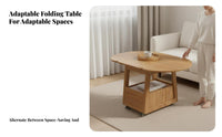 Movable with casters 2-Tier Round Rolling Table Minimalist Design Mobile Furniture Space-Saving Utility Cart Multi-Functional for Apartment Dwellers, Office Workers, Small Spaces, Living Room, Kitchen, Bedroom