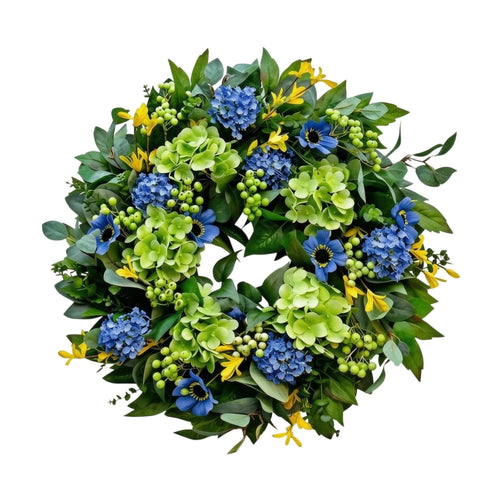 Artificial Floral Wreath Spring Artificial Flower Wreath Decorative for Entryway