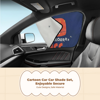 Retractable car window shade blocks sun