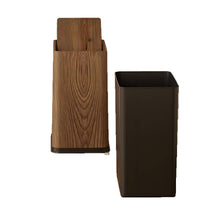 Narrow Garbage Bin with Lid Double Barrel Design for Bathroom, Living Room