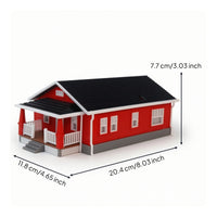 Model House with Porch Finished Scale Model House Detailed for Collectors