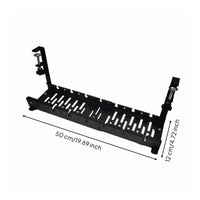 Under-Desk Cable Rack Slotted Base Under Desk Cable Tray Raised Side Walls