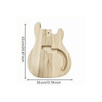 Unfinished Bass Body Routed Cavities Instrument Part Sanded for Home Workshop