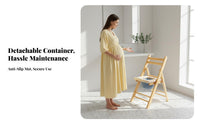 Folding Wooden Potty Chair Foldable Design Mobility Assistance for assistancegivers