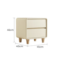 Modern Minimalist Nightstand Compact Size 2-Drawer Bedside Table Handleless Design Bedside Cabinet with Drawers for Adults, Couples, Dorm Room, Office