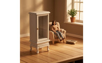 1:12 Scale Miniature Display Cabinet Glass-Fronted Miniature Display Case Collectible Dollhouse Cabinet Vintage-Style for Diorama