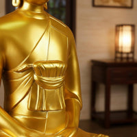 Thai Design Buddha Ornament Tabletop Sculpture for Living Room, Office