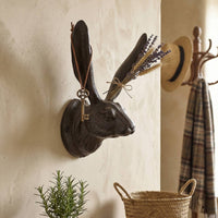 Rabbit Head Wall Hook Rustic Rabbit Wall Hook Vintage for Entryway, Hallway