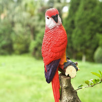 Garden Parrot Figurine Parrot Decor Lifelike Design Realistic Parrot Statue Weather-Resistant Outdoor Decoration for Patio, Yard