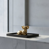Brass Paperweight Sculpted Ram Figurine Long-Lasting for Study, Professionals