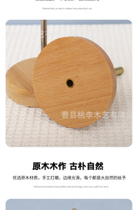 实木可旋转毛线转轴架家用毛线团手工编织工具木制可拆卸绕线轴架