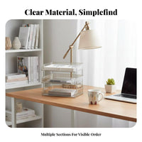 Stackable Letter-size document Drawer Easy Classification Desk Storage Box Large Capacity