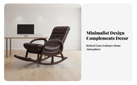 Modern Rocking Chair Relaxing Upholstered Rocking Chair Sturdy Frame Ergonomic Support for Seniors, Homeowners