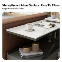 Lift-Top Side Table Modern Aesthetic Storage Cabinet Easy to Clean