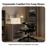 Highspine-Support Ergonomic Chair Adjustable Support Highspine-Support Mesh Chair with Headrest Reclining Spinerest Continuous