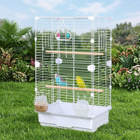 Large Bird Cage Castle Cage Parrot Cage Bird Villa, Metal Large Spacious Habitat for Cockatiel, Spacious Single Compartment Budgie Cage Habitat