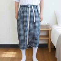 Waterproof Incontinence Skirt Washable Continence Garment Plaid for in Bed