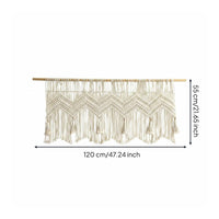 Macrame Door Curtain Handmade Boho Door Curtain Cotton Rope for Doorway