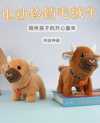Electric Plush Cow Toy with Walking and Sound