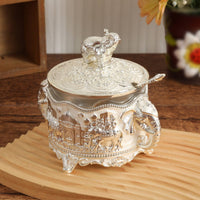 Elephant Sugar Bowl with Spoon Luxury Quality for Dining Table, Kitchen Counter