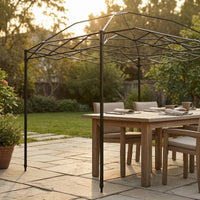 Cylindrical Metal Folding Canopy Frame Foldable Instant Tent Frame Peaked Instant Canopy Quick Setup