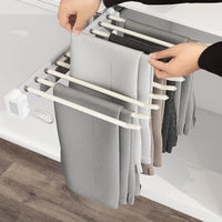 Wardrobe Pull-out Pants Rack Aluminum Alloy Side-mounted Telescopic Multi-function Pants Hanger
