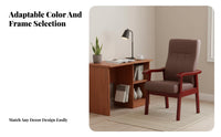 Padded High-Back Chair Sturdy Frame Heavy-Duty Padded Armchair Ergonomic Comfort